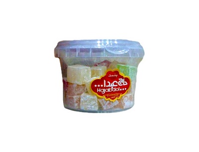 پشمک حاج عبدالله لوکوم بدون مغز ظرفی میکس میوه