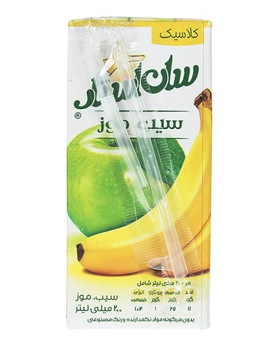 سان استار آبمیوه سیب موز  200میلی
