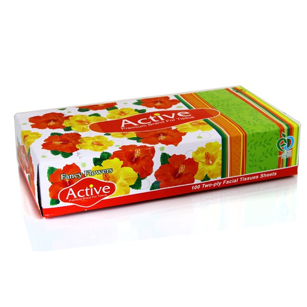 اکتیو دستمال کاغذی طرح گل 200 برگ