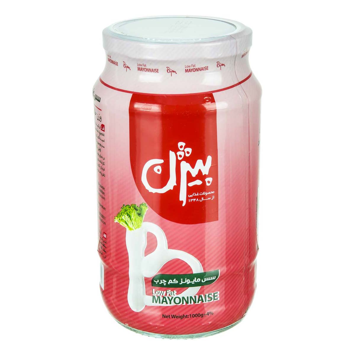 بیژن سس مایونز کم چرب شیشه 1000 گرمی