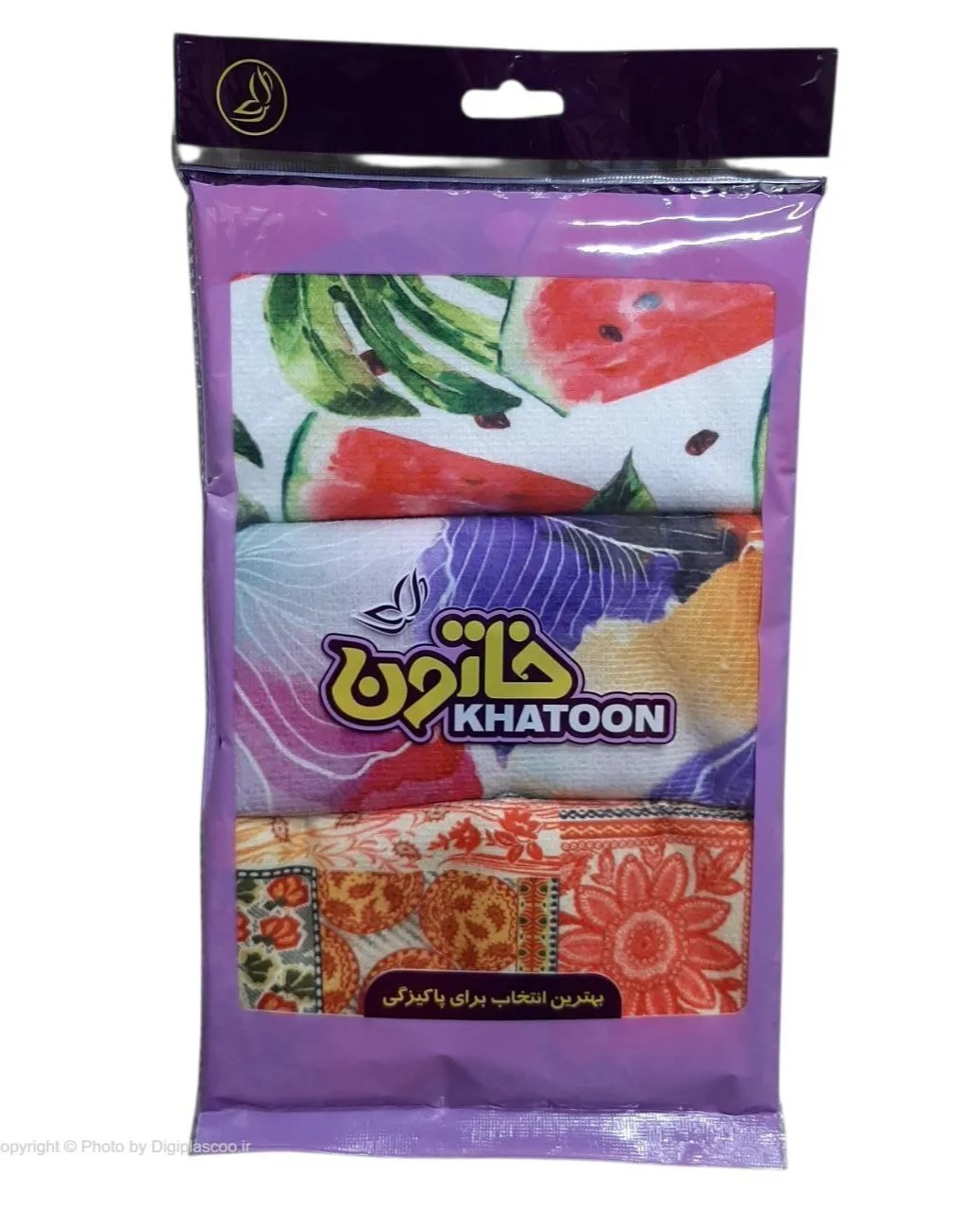 خاتون دستمال میکرو فایبر طرحدار 3عددی