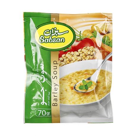 سبزان سوپ جو وقارچ نیمه آماده70گرم