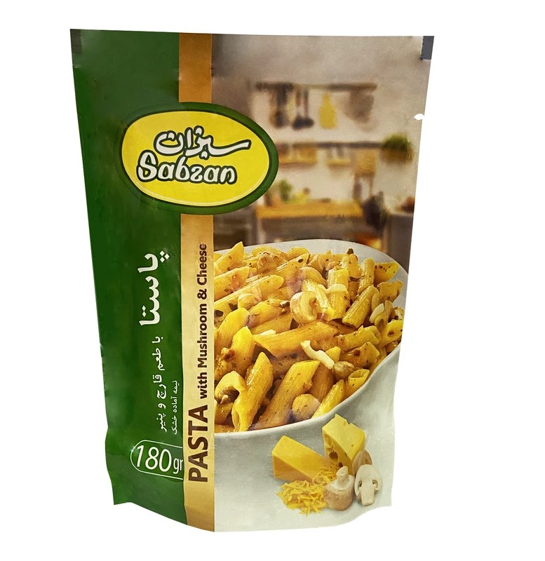 سبزان پاستا با طعم قارچ و پنیر نیمه آماده 180 گرمی