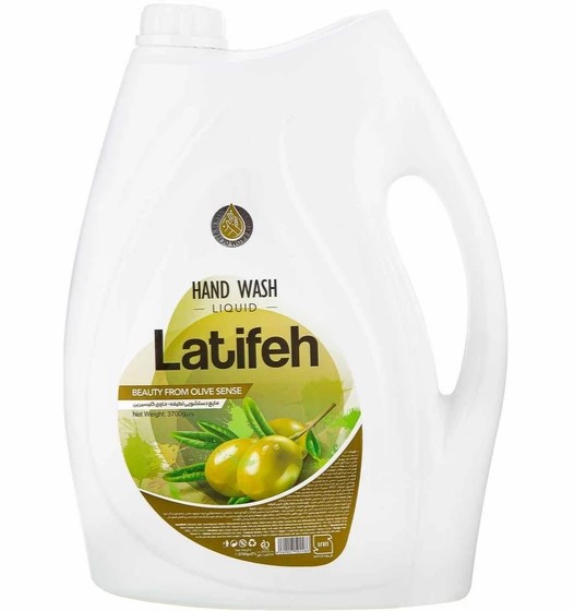 لطیفه مایع دستشویی صدفی حاوی گلیسیرین بارایحه زیتون 3700گرمی