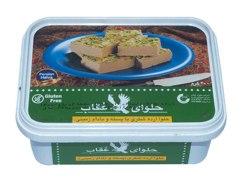 عقاب حلوا ارده با پسته و بادام زمینی 400 گرم