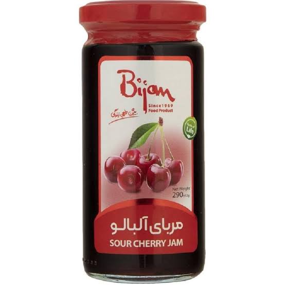بیژن مربای آلبالو شیشه 290 گرمی