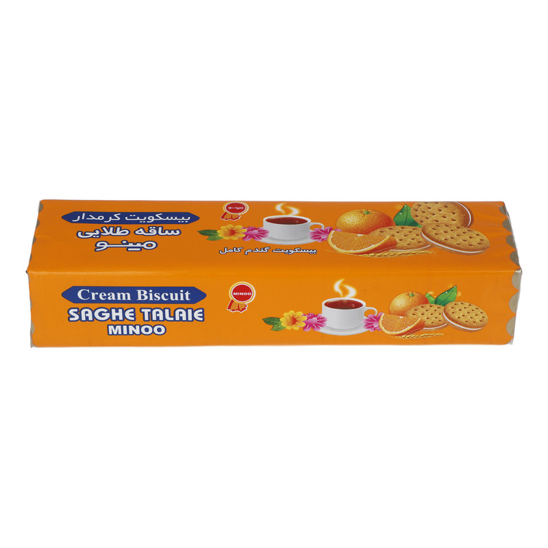 مینو بیسکویت ساقه طلایی کرمدار پرتقالی 192 گرمی