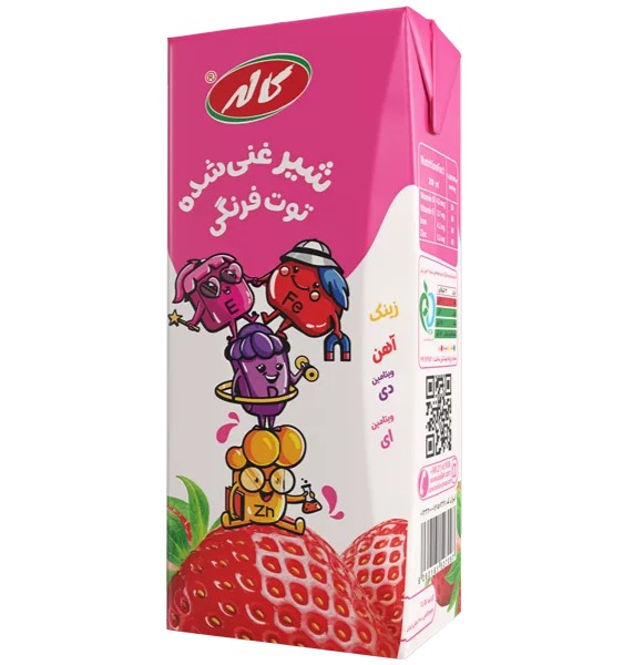 کاله شیر توت فرنگی غنی شده 200 میلی