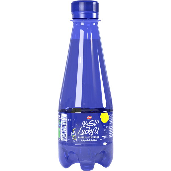 لاکی یو آب گازدار با طعم انبه 250 میلی