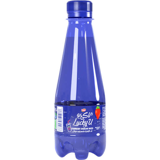 لاکی یو آب گازدار با طعم توت فرنگی 250 میلی