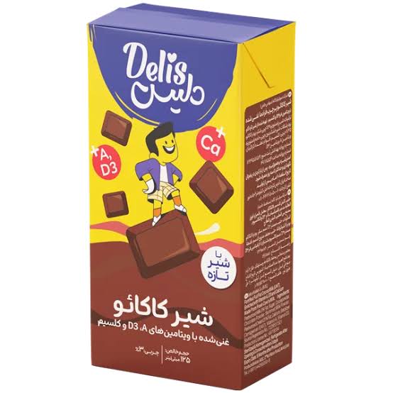دلیس شیر کاکائو غنی شده 125 میل