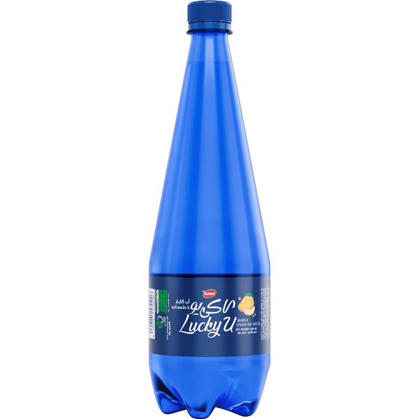 لاکی یو آب گازدار با طعم انبه 1.5 لیتری