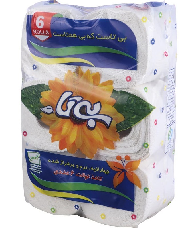 بی تا دستمال توالت 4 لایه شش عددی