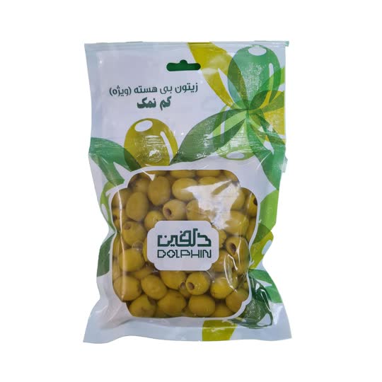 دلفین زیتون بی هسته کم نمک وکیوم  400گرمی