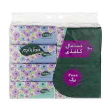 فول تایم دستمال کاغذی اقتصادی دولایه 250 برگ پک 8 عددی