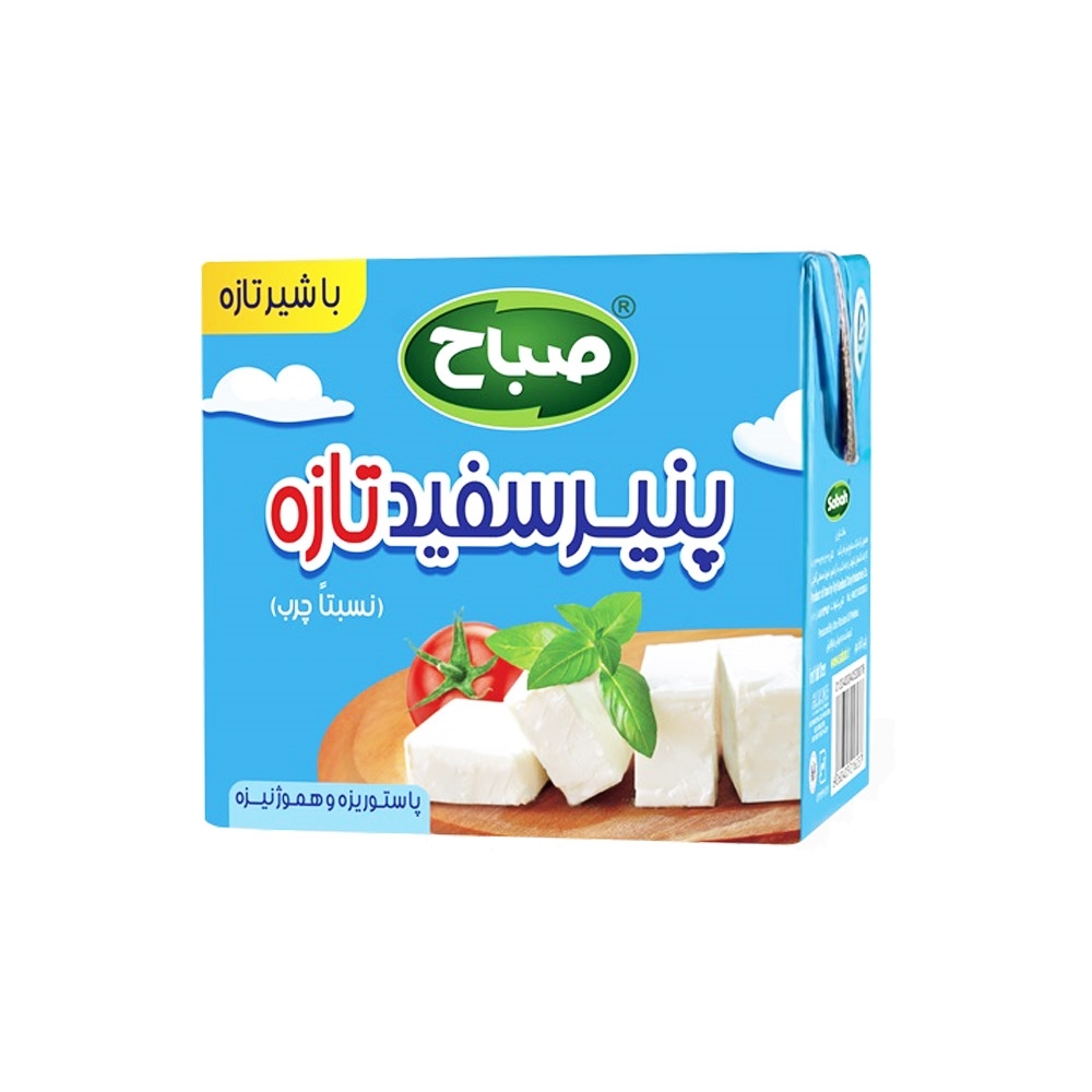 صباح پنیر سفید تازه نسبتا چرب 520 گرمی