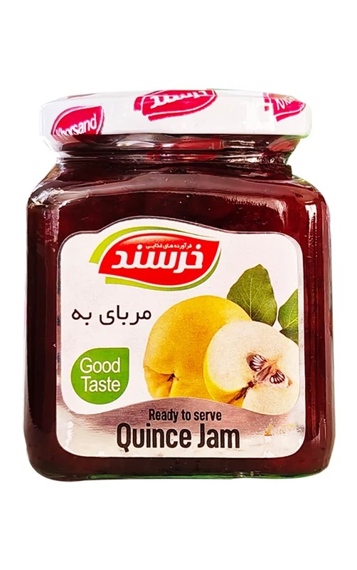 خرسند مربا به شیشه چهار گوش 300 گرمی