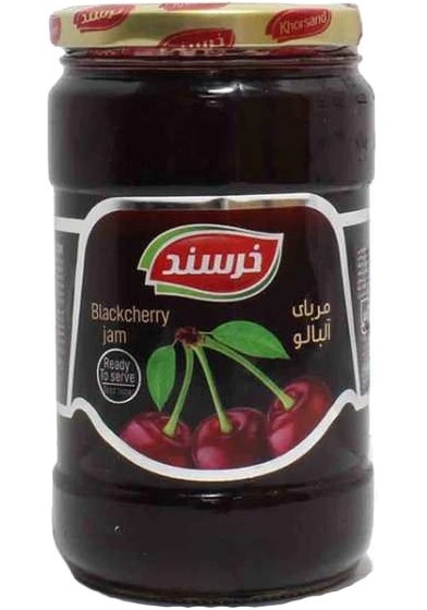 خرسند مربا آلبالو شیشه ای 800 گرمی