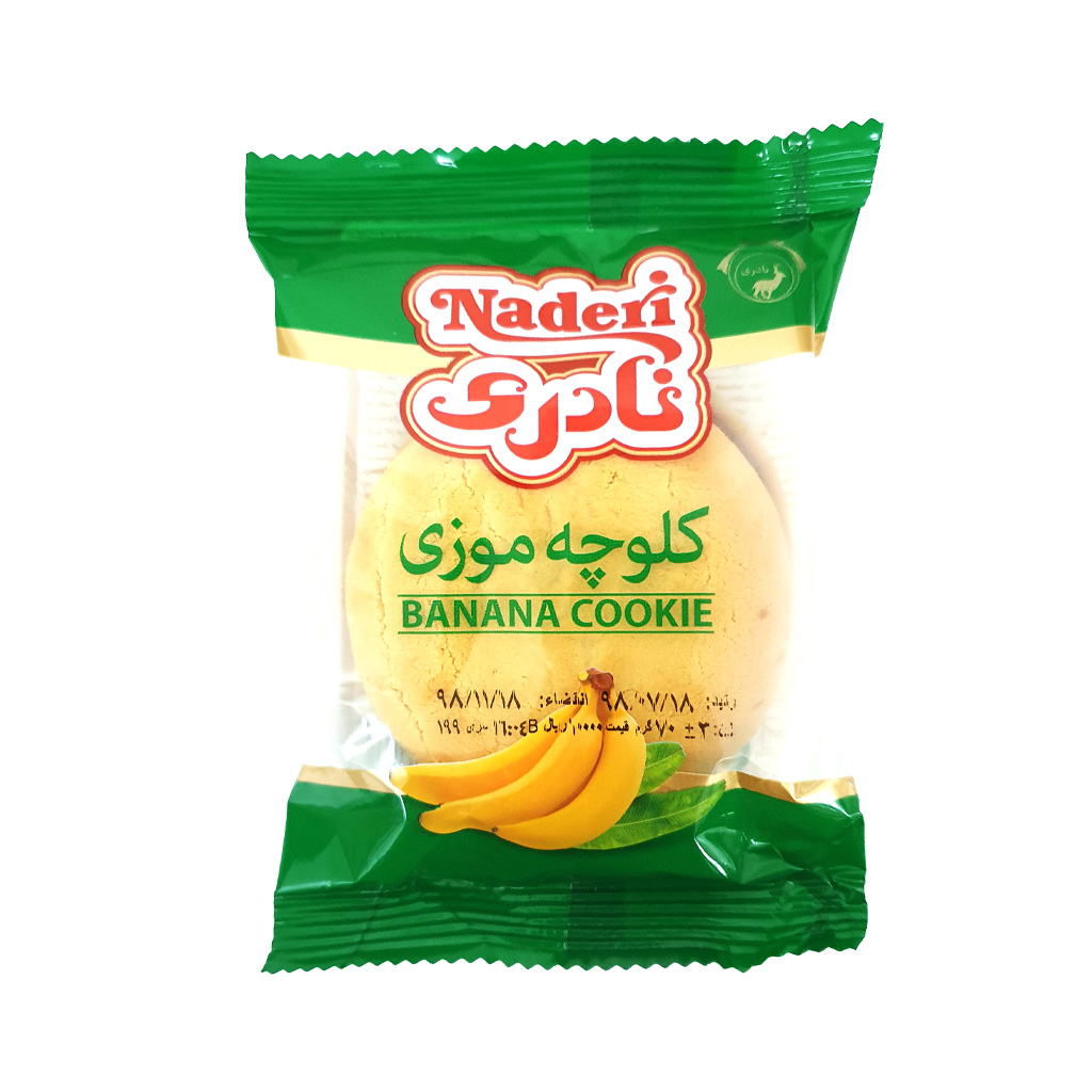 نادری کلوچه با مغزی طعم موز 65 گرمی