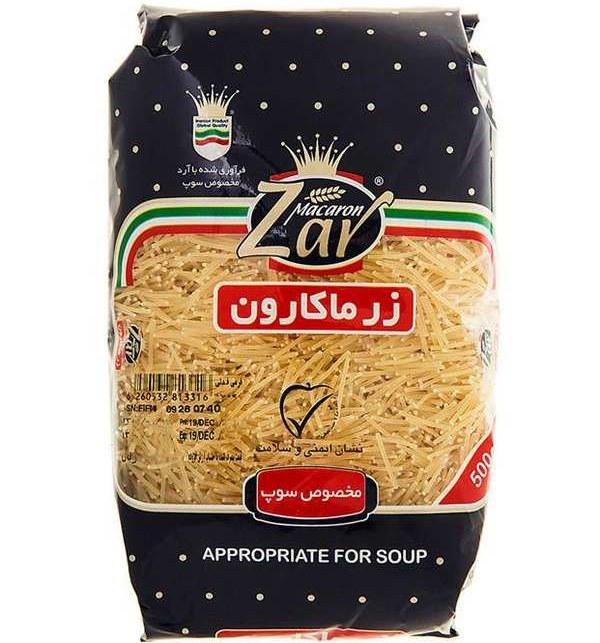زرماکارون رشته سوپی  500گرم