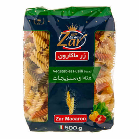 زرماکارون پاستا فرمی مته سبزیجات 500 گرمی