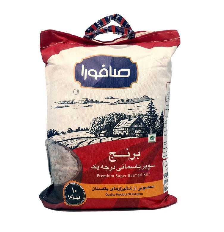 صافورا برنج سوپر باسماتی درجه یک 10 کیلویی