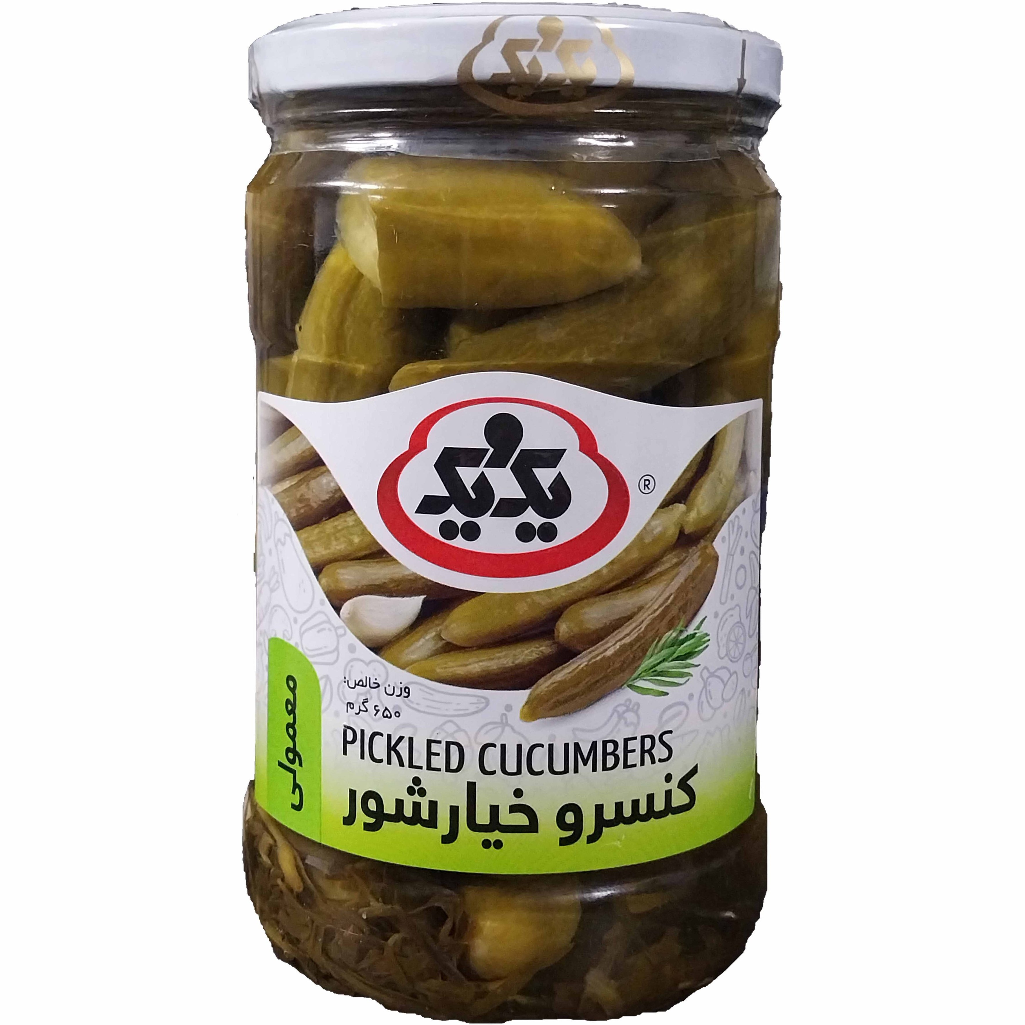 یک و یک شیشه کنسرو خیارشور ویژه 650 گرمی