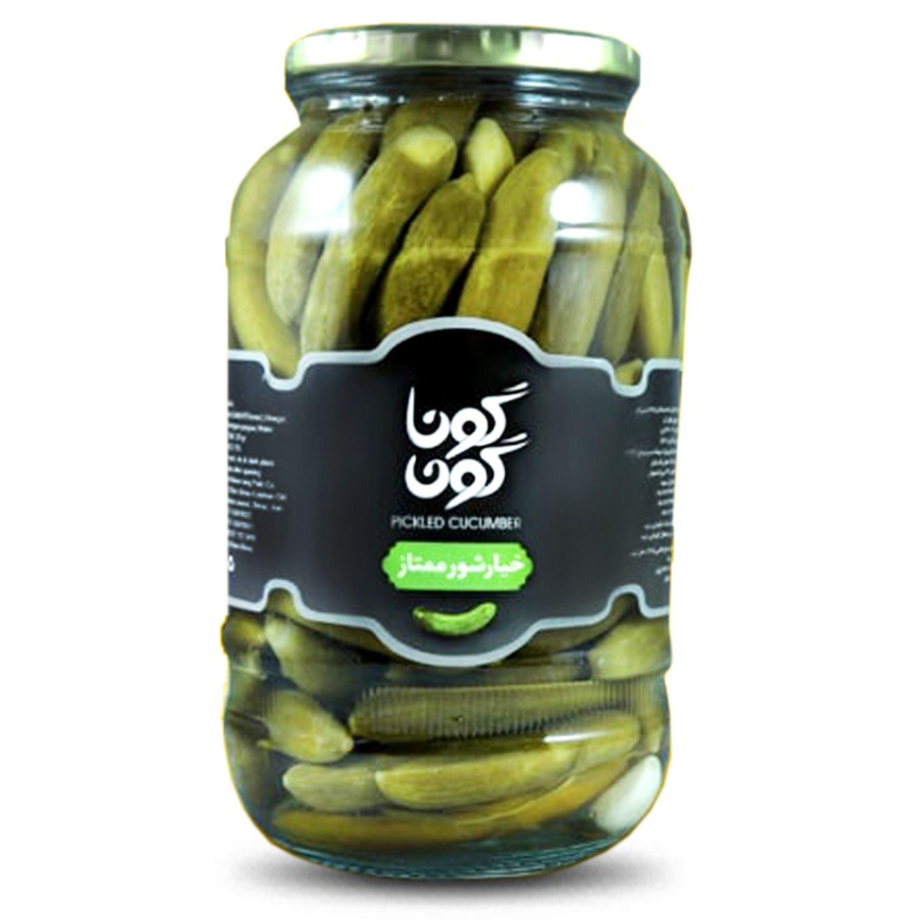 گوناگون خیار شور ممتاز شیشه 680گرمی
