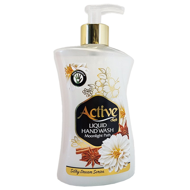 اکتیو مایع دستشویی صدفی سفید رویای ابریشمی 450 گرمی