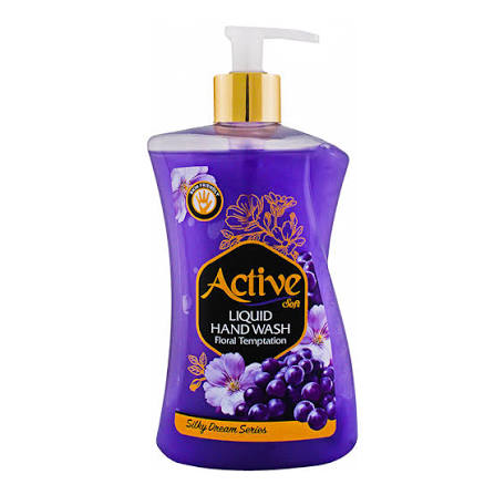 اکتیو مایع دستشویی صدفی بنفش سری رویای ابریشمی 450 گرمی