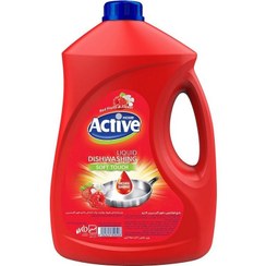 اکتیو مایع ظرفشویی حاوی گلیسیرین بارایحه تمشک و توت فرنگی 3500 گرمی