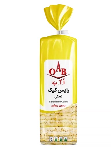 او آ ب رایس کیک نمکی بدون روغن 100 گرمی