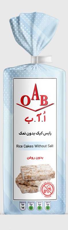 او . آ . ب  رایس کیک بدون نمک و بدون روغن 100 گرمی
