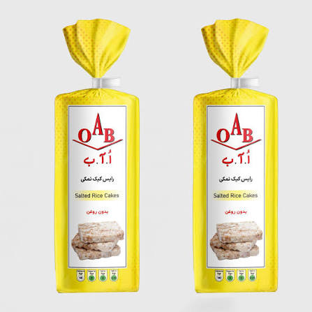 او آ ب رایس کیک چند غله بدون روغن 100 گرمی