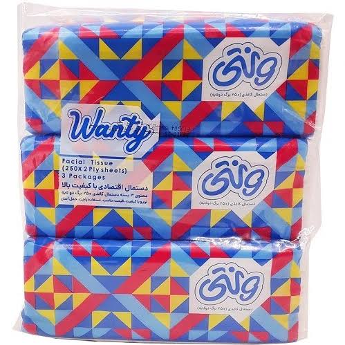 ونتی دستمال کاغذی 250 برگ دو لایه 3 عددی